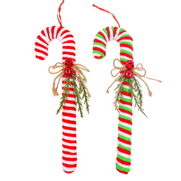 2 st Candy Cane-prydnader - Röd och Vit Julgranssnöre | Mångsidig Juldekoration Candy Curly Pick