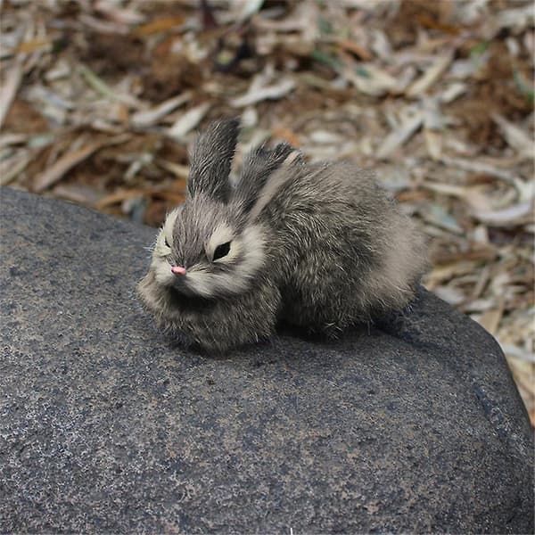 15 cm Realistic Plush Rabbit, Lifelike Animal Simulation Toy