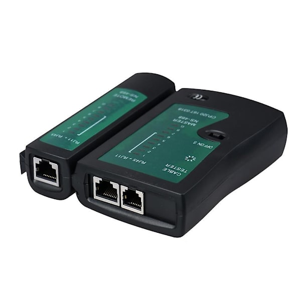 Nätverkskabeltestare Cat 5/cat 5e/cat 6/utp-kablar med Rj-11 & Rj-45 (svart)