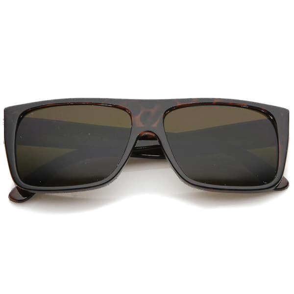 Retro Flat Top Bred Tempel Eazy E -tyyliset suorakulmaiset aurinkolasit 57mm Mimenor_xsdxm