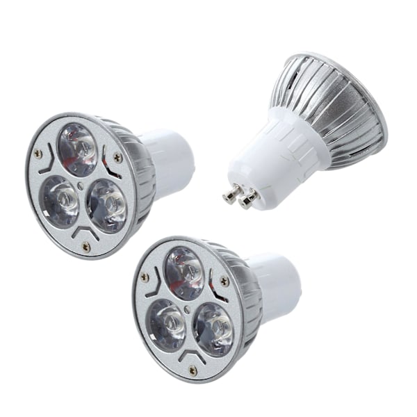 3x Lampljus Glödlampa Har 3 Led Varm Vit 3w 5w 12v