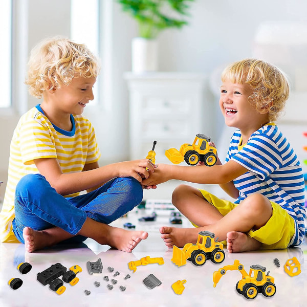 Take Apart Toys 4-pack - DIY Construction Engineering Billeksak, barnstam sandleksaker för småbarn 3-5 år