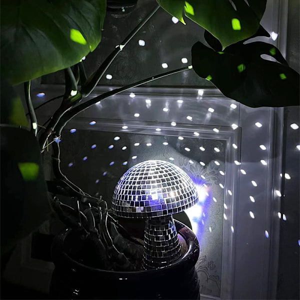 Mushroom Lampe Sølv, Genopladelig Svampeformet Lampe Ledningsfri Touch Lampe, 7 Farver, 2 Humørbelysning Natbordslampe