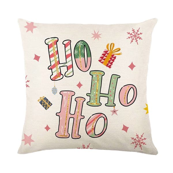 Jul Kuddfodral 18x18 Set om 4 Holly Kuddfodral Färgglada Vintersemester Kuddar för Soffa Sovrum