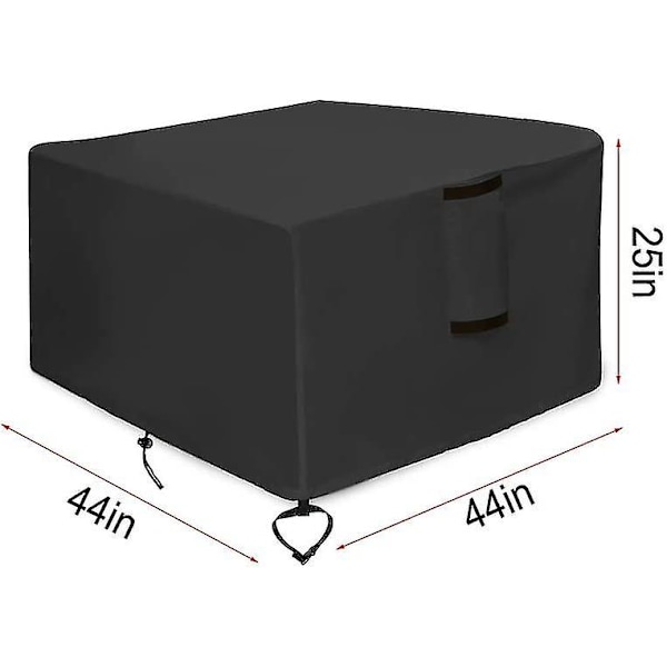 Gas Fire Pit Table Cover Square - Vattentät Vindtät Anti-uv Högpresterande För Patio Firepit Möbler -tt