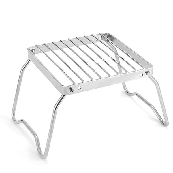 Mini Grillrist Rustfrit Stål Sammenklappelig Bærbar BBQ-stativ til Camping Terrasse Baghave Udendørs Madlavning