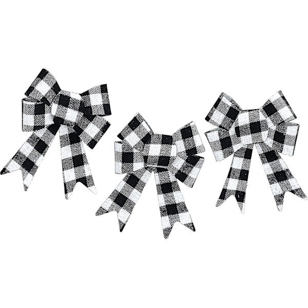 Dekorativa rosetter, 5 x 7 tum (vit Buffalo Plaid)