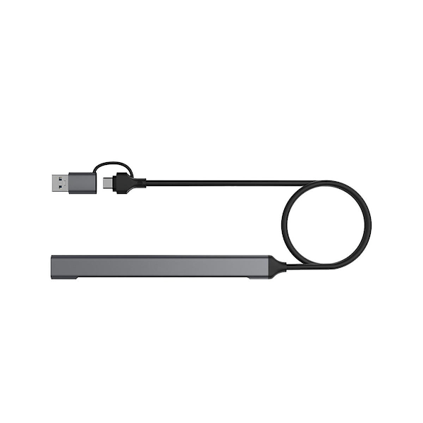 7-porttinen USB-keskitin, ohut ja pieni, 2-in-1 (USB-C + USB 3.0) -&gt; USB 2.0 x 6 + USB 3.0 x 1, 5 Gbps nopea tiedonsiirto USB3.