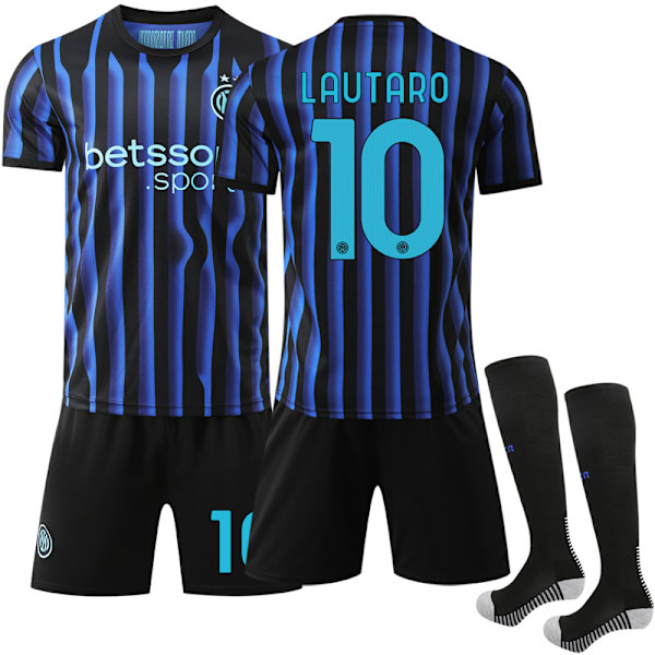 2025-2026 Internazionale Milano Hjemme Børnefodboldtrøje Nr. 10 Lautaro home M