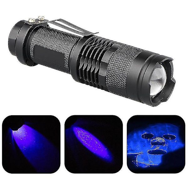 Led Ultra Violet Uv 365 Nm Blacklight Lommelygte Inspektionslampe Lommelygte -z