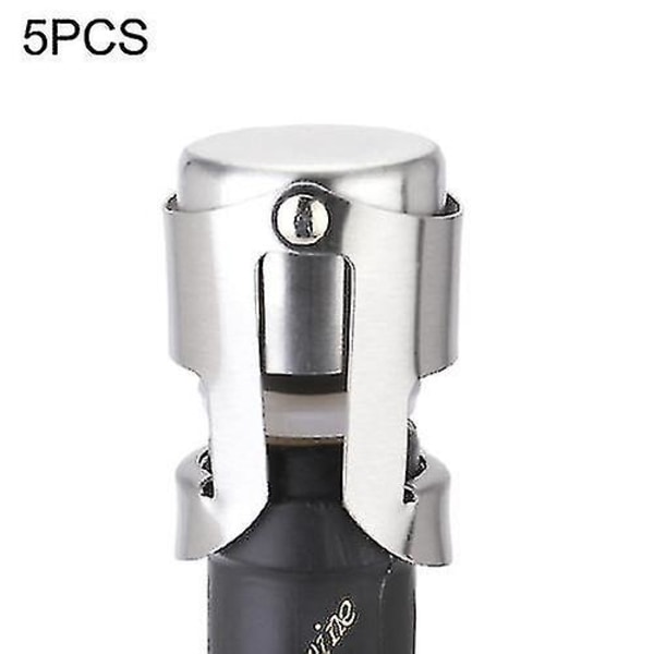 5 st rostfria champagneproppar (färg: silver)