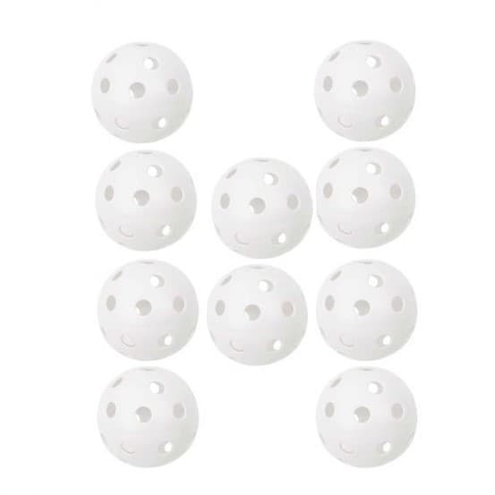 Träningsgolfbollar med hål 10-pack White White