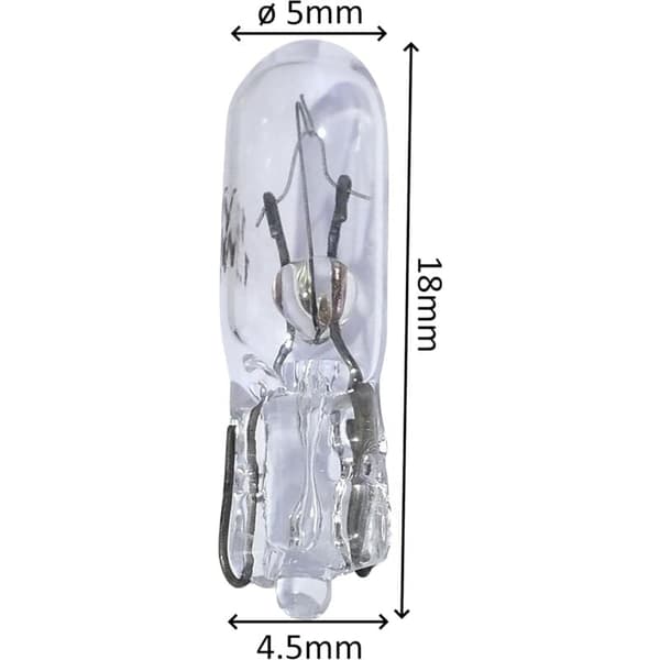 Förpackning med 10 T5 12V 1,2W instrumentbrädelampor