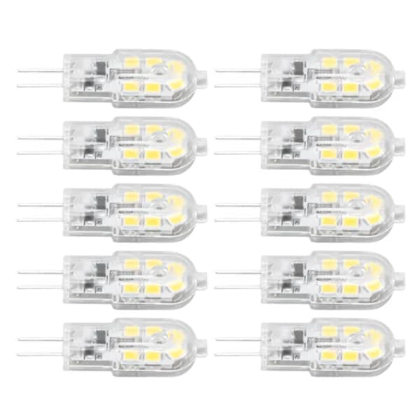 G4 LED-lampor 10-pack dimbara hög CRI 360 grader DC 12V varmvit för hembelysning 2700K
