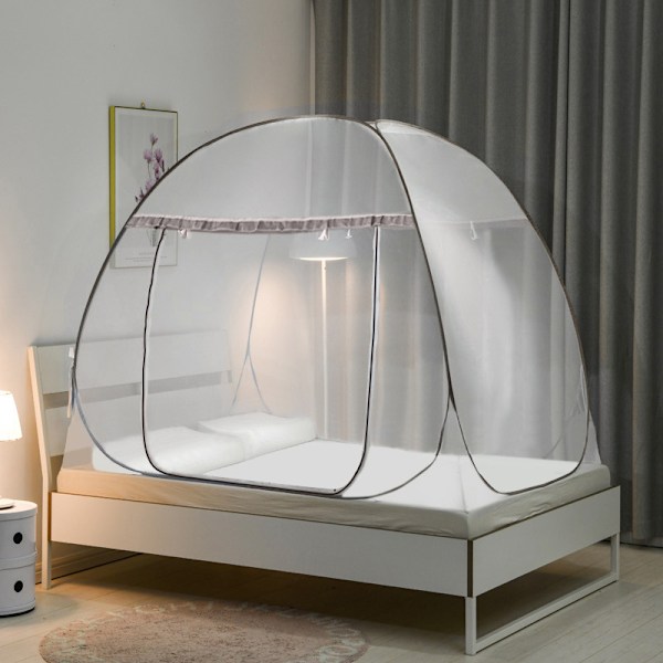 Myggnät för säng, Pop-Up myggnät Bärbar hopfällbar design med nätbotten, Lämplig för uteplats sovrum campingresor