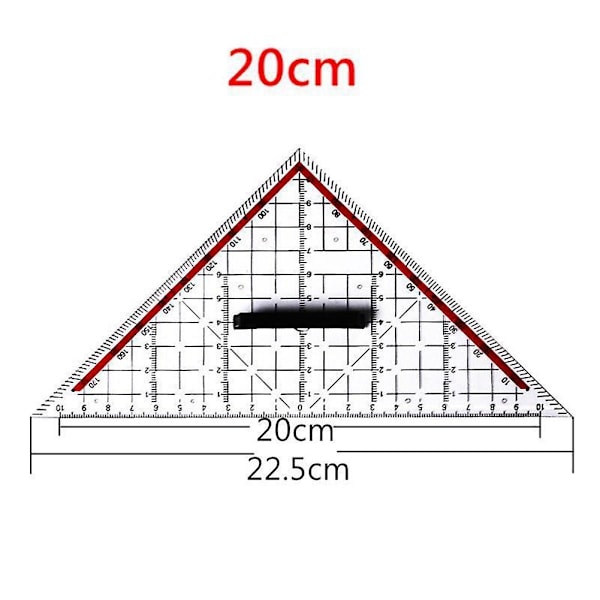 30 cm piirto kolmioviivain monitoiminen piirtoviivain kahvalla kulmamitta mittaviivain S