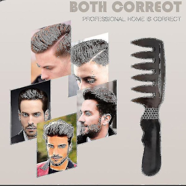 Slicked-back professionell stylingkam Antistatisk hårborste för män7
