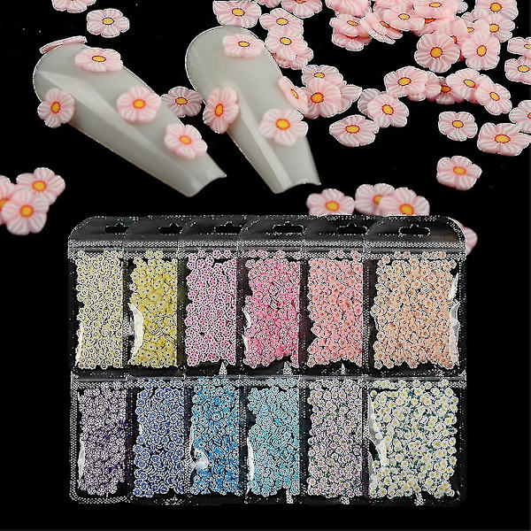 1 förpackning mjuk lera färgglad blandad blomfyllning för DIY UV-epoxihartsformfyllningar smyckestillverkning DIY nagelkonstdekorationer
