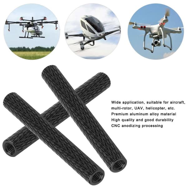 10 stk. M3x40 Runde forbindelsesstænger i aluminium til quadcopter