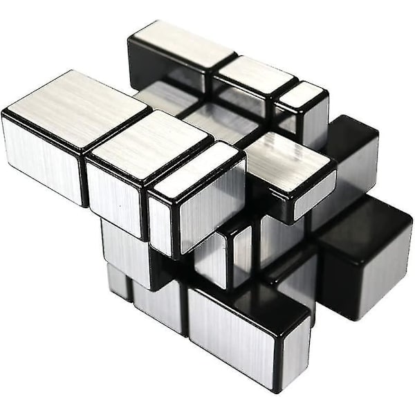 3x3x3 Spegel Silver Speed Cube Pussel Svart Present