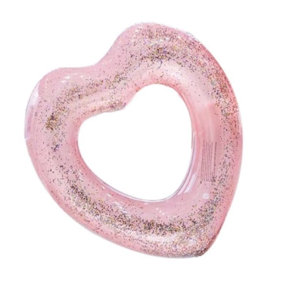 Uppblåsbara badringar, 120 cm diameter hjärtformad sommarpool flytring, uppblåsbar pool flytande loungestol tub vattenleksaker