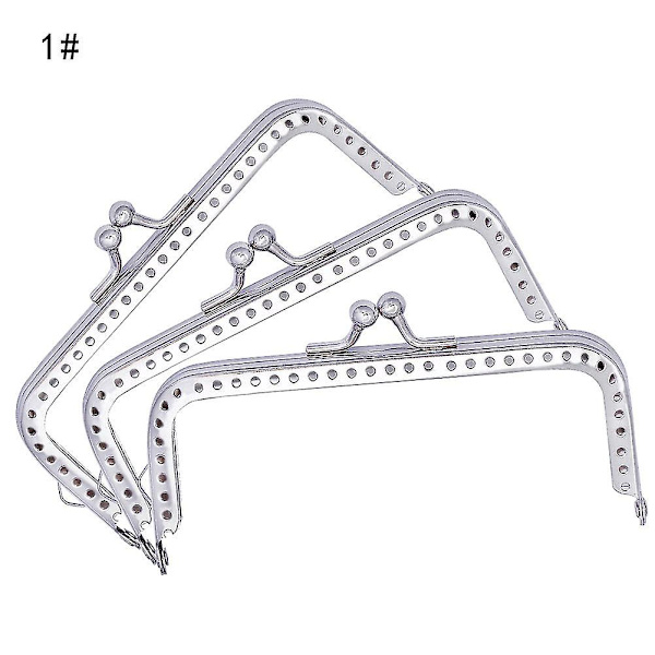 5 st Metallram Väska Diy Craft Kyss Spänne Lås Myntväska Halvcirkelformad Båge Form Koppling Ram Väska För Väska Väska Tillverkning 18cm