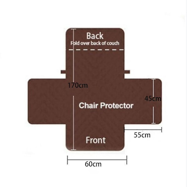 Brun, 170 X 170 Cm Europeisk Retro Rhombus Vendedig Sofaovertrekk, Polyester