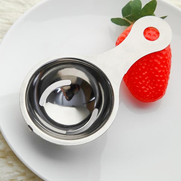 Äggula Separator, Rostfritt Stål Äggvita Separator, Diskmaskin Säker Köksbakverktyg, Silver Gulesil