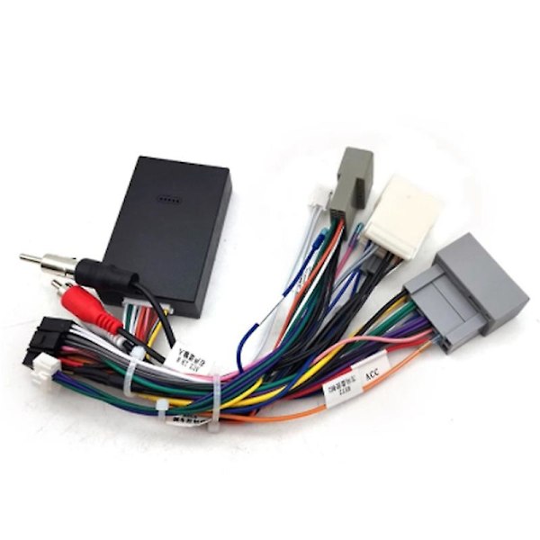 Bilradio Cd-afspiller 16-bens Android-strømkabeladapter med Canbus-boks til medieledningsnet
