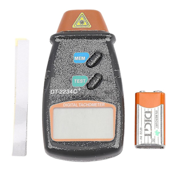 Digital varvräknare Rpm-mätare kontaktfri 2,5 rpm-99999 rpm Lcd-display Hastighetsmätare Dt2234c Testare Spe