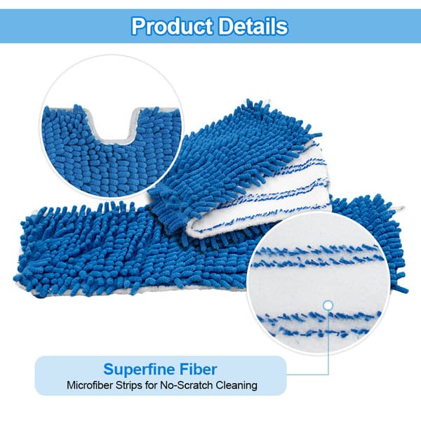 2-pack tjockare mopprefillhuvuden lämpliga för Cedar Dual-Action Microfiber Flip Mop System, utbytesmopphuvuden för torr och våt användning