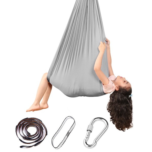Sensorisk gunga inomhusterapi gunga för vuxna barn 280*100CM Grey