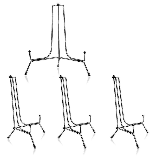 5 stk. 6 tommer jernstativ, sort jernstaffeli pladeholder fotoholder stativ, viser billeder