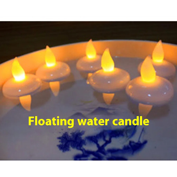 12-pakning gule flammefrie stearinlys, flammefrie telys for jul, bryllup, halloween, diwali, høst