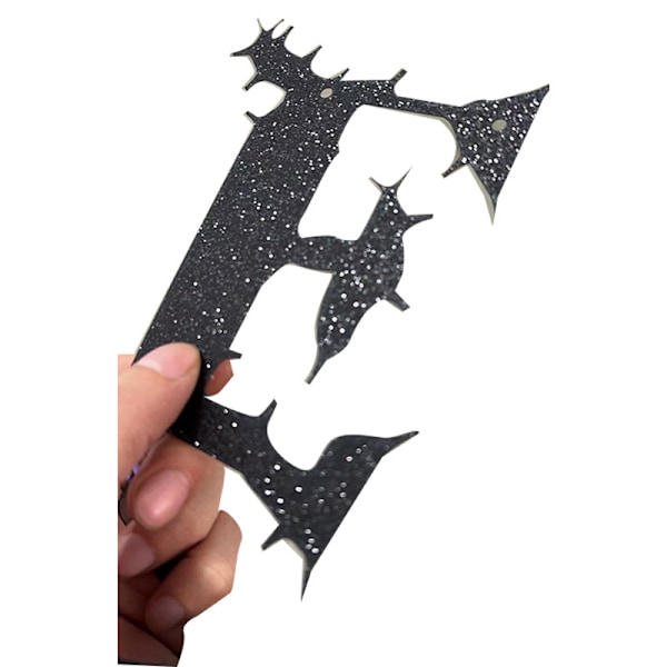 Glitrende Sort Happy Halloween Banner - 8,2 ft (1 stk) - Perfekt til Spooky-Spirited Festligheder