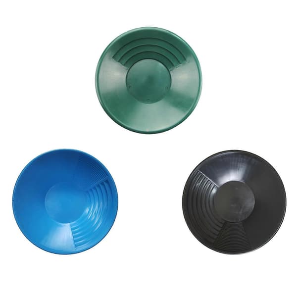 Plastguldpanna Lättvikt Bärbar PP Vaskpanna för Floder, Bäckar och Avlägsna Områden Blå 38 cm blue