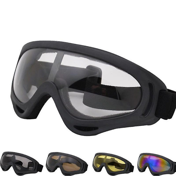 Motorsykkelkjøring Goggles Polstret Goggles Uv-beskyttelse Vindtett Støvtett Motorsykkel Solbriller For Utendørsaktiviteter(gul)