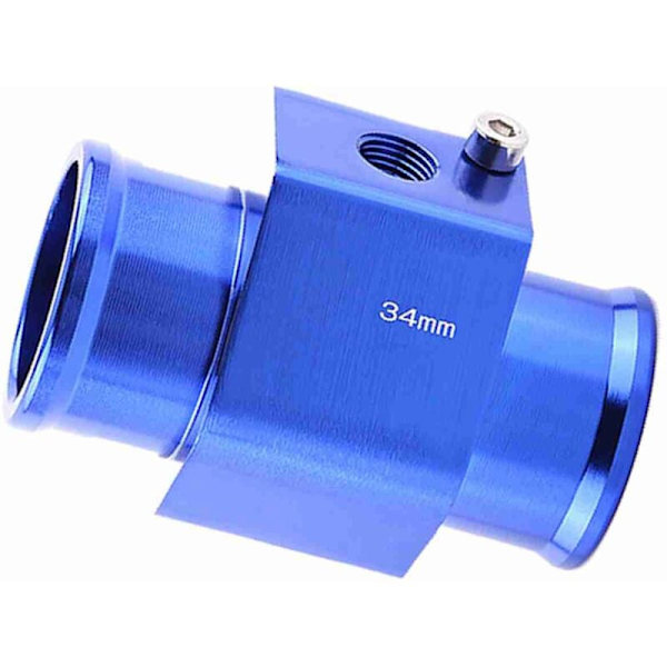 Universal Metall Bil Vanntemperatursensor Rør Adapter Blå 34mm