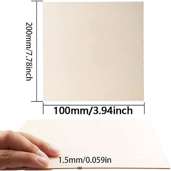 11 stk. 200x100x1,5mm Balsatræplader Ubehandlet Basswood Plade Balsatræ Krydsfinerplader Til Flymodel Skibsmodel, Kunsthåndværk Og Håndværk(h24-11) -t