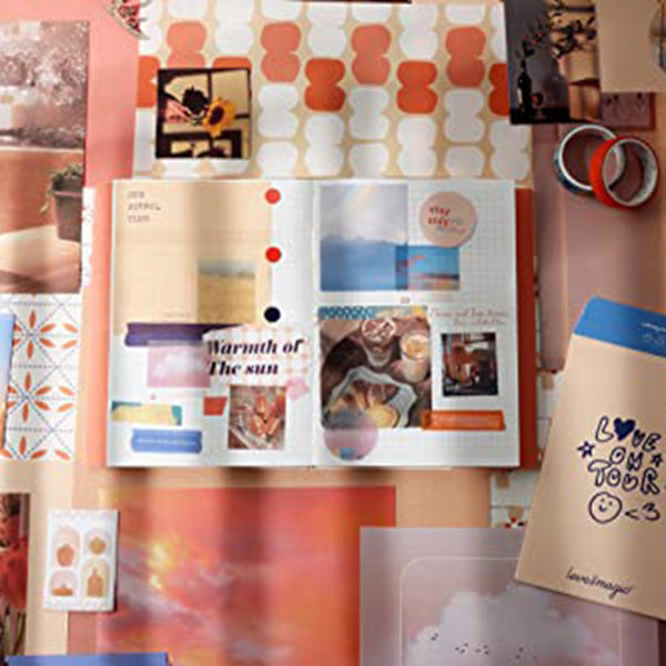 Estetiskt Scrapbooking Kit, Junk Journal Kit med Journaling/Scrapbooking Tillbehör, Present till Tonåring Barn (
