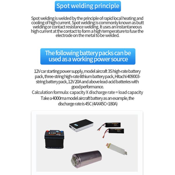 Punktsvejser Modul DIY Kit 12V 90-150A Automatisk Trigger Lys Svejsning til 32650