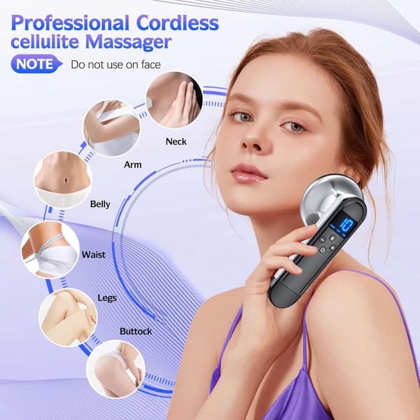 Kropskontur Enhed mod Cellulite - Trådløs Massageapparat til Mave, Lår & Arme