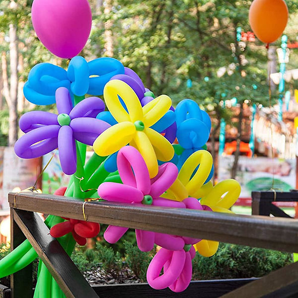 200 X Modellering Ballonger Magiske Ballonger Dyreballonger Med Ballongpumpe