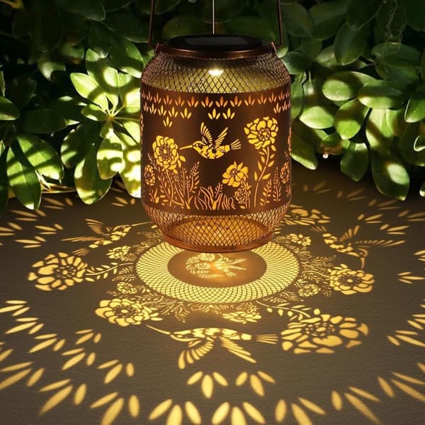 Solar Light Outdoor with Hanging Hook - Solar Powered Garden Light Butterfly/Hummingbird