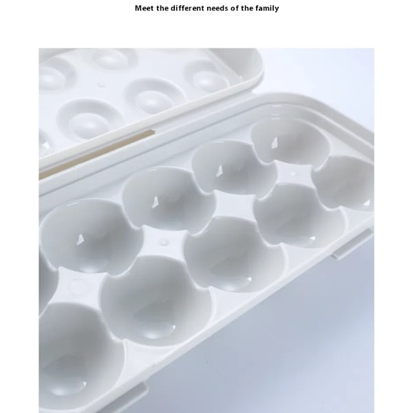 2 grå eggbeholdere for kjøleskap, rader eggdispenser for kjøleskap, plassbesparende eggbeholderbrett（12 * 2 egg）