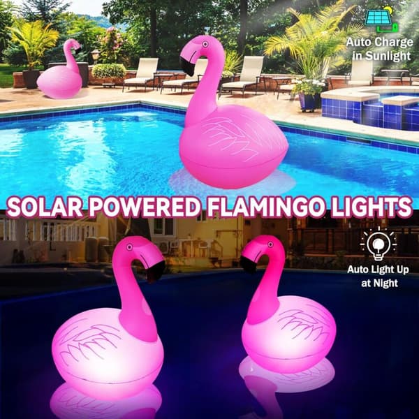 Flamingo Solar Pool Lys Pink Vandtæt 1 stk