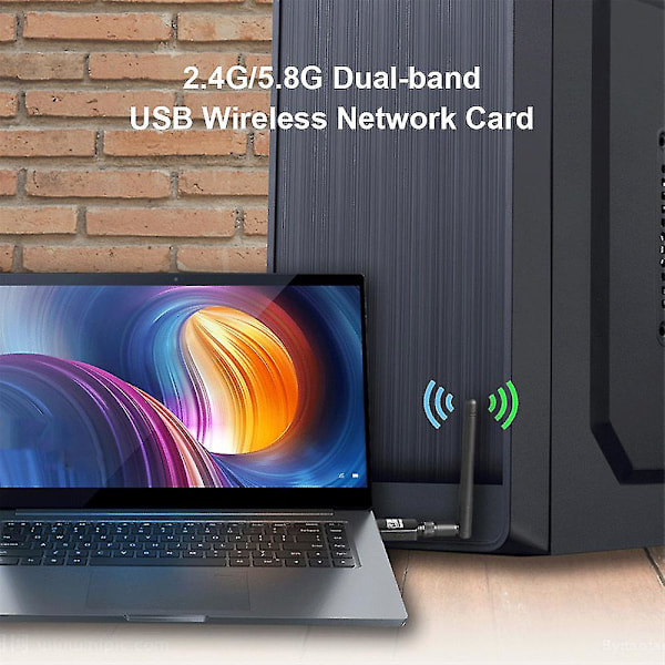 Usb Wifi+bt V5.0 -sovitin, langaton yhteysdongle Bluetooth-yhteensopiva