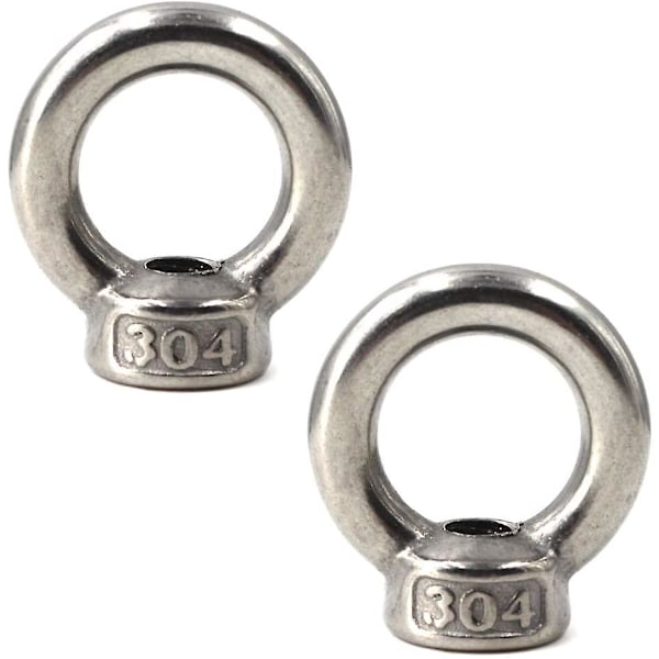 M14 304 Rustfritt Stål Øyenøtt Ringmutter (pakke med 2)