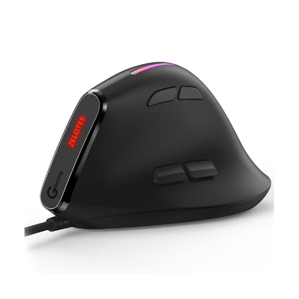T-50 kablet vertikal RGB optisk spillmus med 9 knapper, vertikal ergonomisk mus egnet for datamaskiner