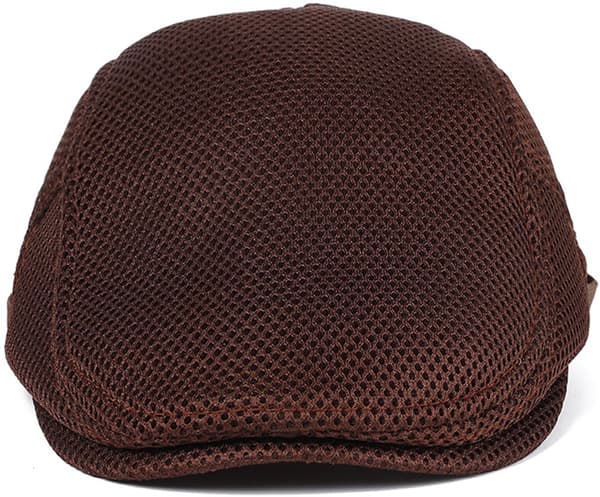 Herre Flat Cap, Pustende Mesh Sommer Golfhatt, Justerbar 55-60 cm, For Golf, Turgåing Og Reise, Rød